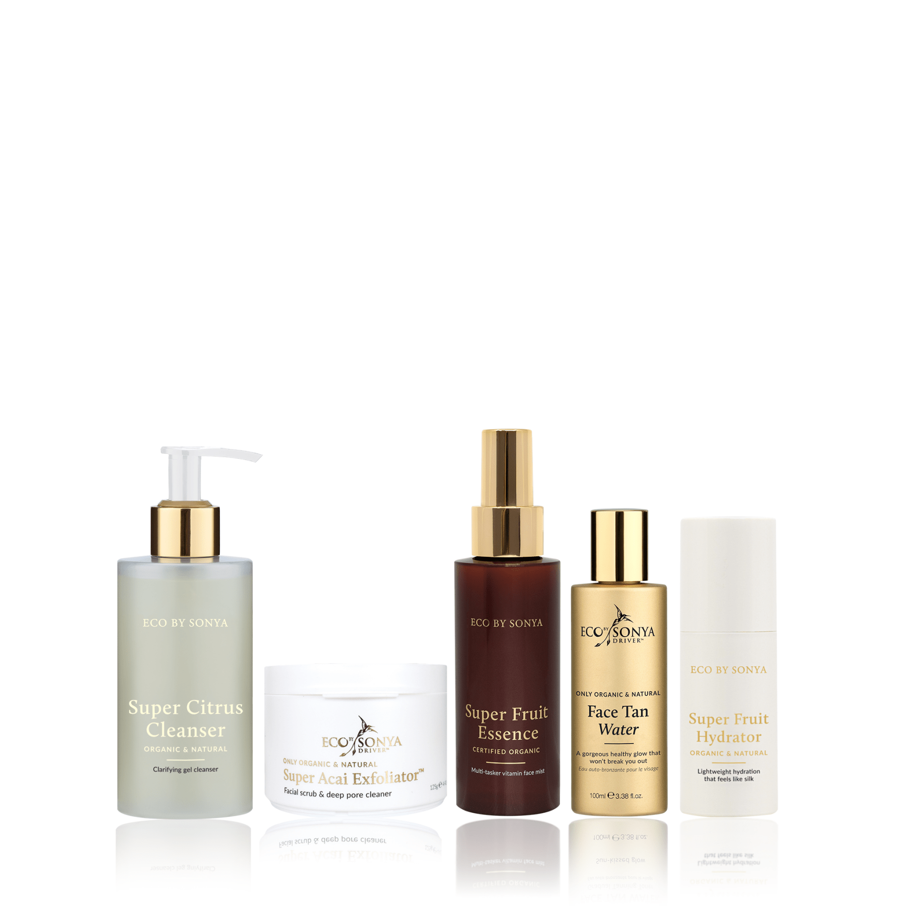 Natural skincare set to cleanse, exfoliate, hydrate and calm breakouts for clear, healthy-looking skin.